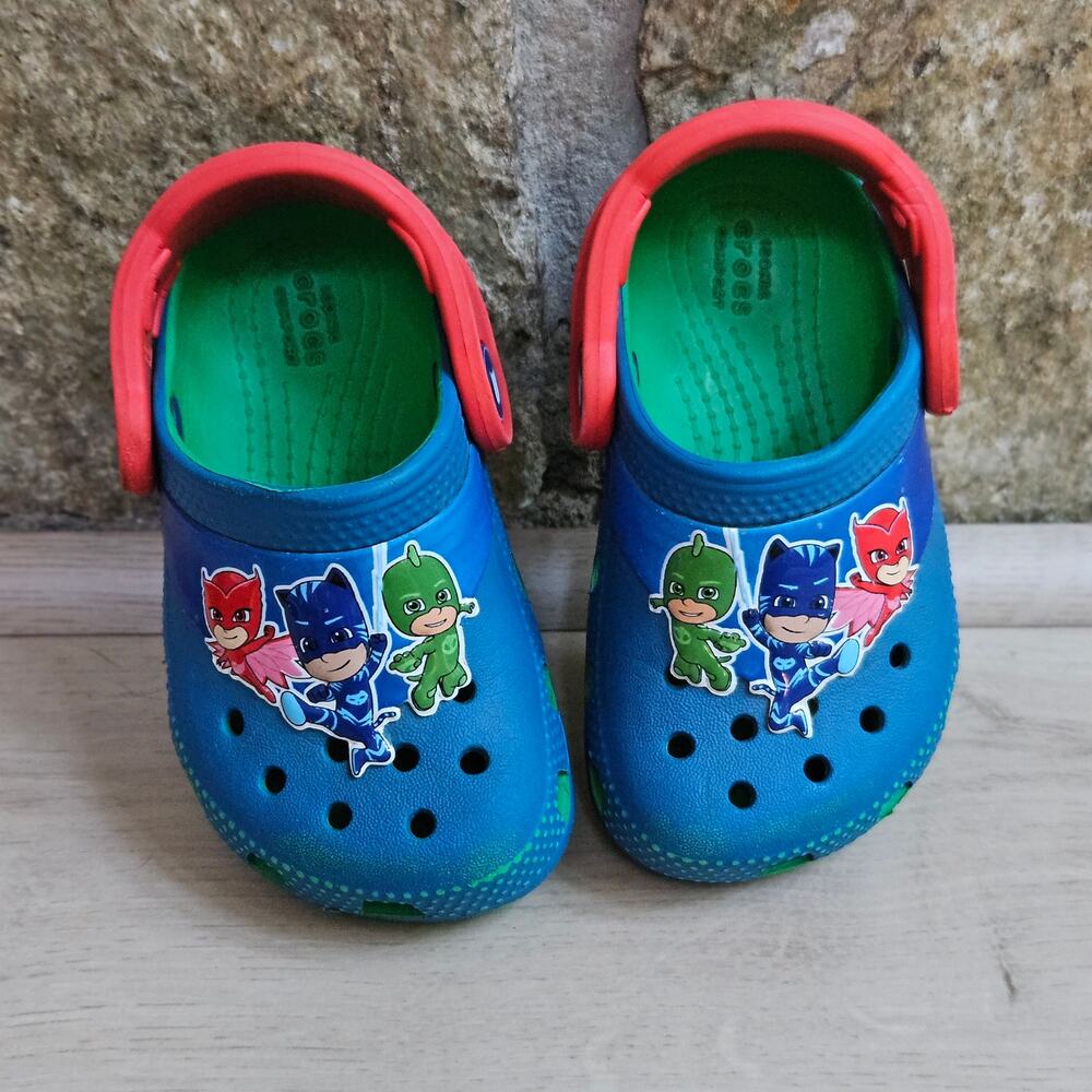 Crocs Fun Lab PJ Masks Clogs Blue Red Green Toddler Size C6